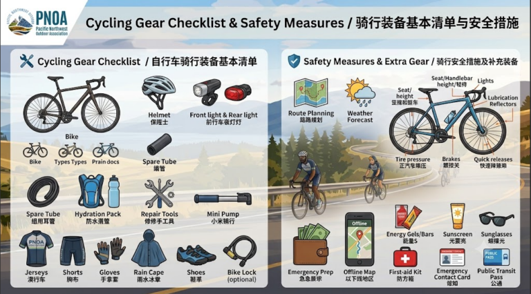 🚴‍♂️ Cycling Gear Checklist & Safety Measures / 骑行装备基本清单与安全措施 🚴‍♀️